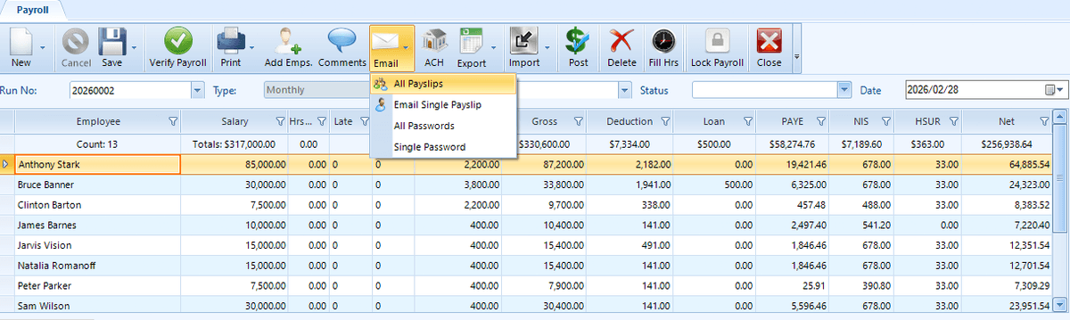MicroPay Payslip Emailing