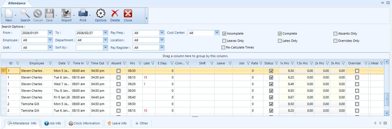 TimeClock Attendance Management